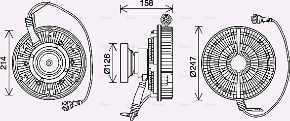 Ava Quality Cooling VLC087 - Зчеплення, вентилятор радіатора autocars.com.ua