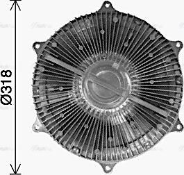 Ava Quality Cooling VLC122 - Сцепление, вентилятор радиатора avtokuzovplus.com.ua