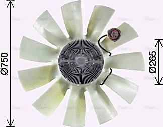 Ava Quality Cooling VLF109 - Вентилятор, охолодження двигуна autocars.com.ua