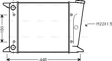 Ava Quality Cooling VN2001 - Радіатор, охолодження двигуна autocars.com.ua