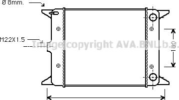 Ava Quality Cooling VN2003 - Радиатор, охлаждение двигателя avtokuzovplus.com.ua