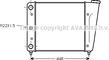 Ava Quality Cooling VN2022 - Радіатор, охолодження двигуна autocars.com.ua