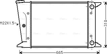 Ava Quality Cooling VN2044 - Радіатор, охолодження двигуна autocars.com.ua