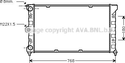 Ava Quality Cooling VN2080 - Радіатор, охолодження двигуна autocars.com.ua