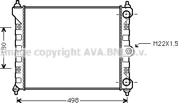 Ava Quality Cooling VNA2092 - Радіатор, охолодження двигуна autocars.com.ua