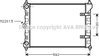 Ava Quality Cooling VN2095 - Радіатор, охолодження двигуна autocars.com.ua