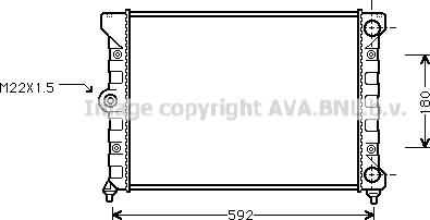 Ava Quality Cooling VNA2099 - Радіатор, охолодження двигуна autocars.com.ua