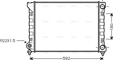 Ava Quality Cooling VN2111 - Радіатор, охолодження двигуна autocars.com.ua