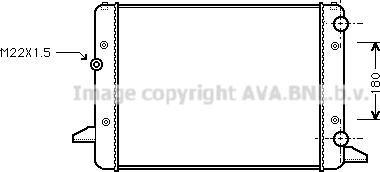 AVA VN2120 - Радіатор, охолодження двигуна autocars.com.ua