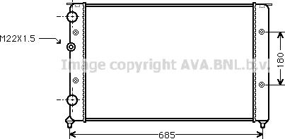 Ava Quality Cooling VN2124 - Радіатор, охолодження двигуна autocars.com.ua