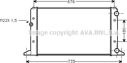 Ava Quality Cooling VN2132 - Радіатор, охолодження двигуна autocars.com.ua