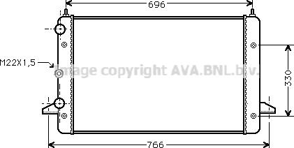 Ava Quality Cooling VN2135 - Радіатор, охолодження двигуна autocars.com.ua