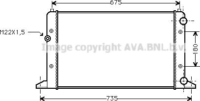 Ava Quality Cooling VN2160 - Радіатор, охолодження двигуна autocars.com.ua