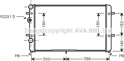 Ava Quality Cooling VN2179 - Радіатор, охолодження двигуна autocars.com.ua