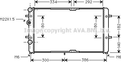 Ava Quality Cooling VN2180 - Радиатор, охлаждение двигателя avtokuzovplus.com.ua