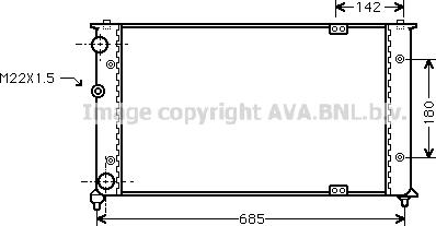 Ava Quality Cooling VN2192 - Радіатор, охолодження двигуна autocars.com.ua