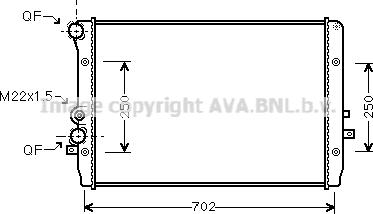 Ava Quality Cooling VN2193 - Радиатор, охлаждение двигателя avtokuzovplus.com.ua