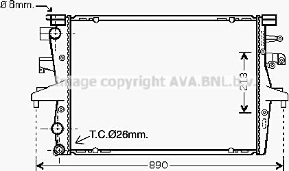 Ava Quality Cooling VNA2230 - Радіатор, охолодження двигуна autocars.com.ua