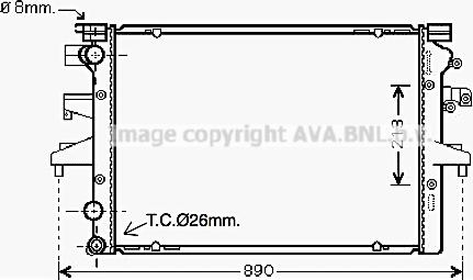 Ava Quality Cooling VN2231 - Радіатор, охолодження двигуна autocars.com.ua