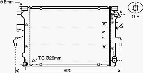 Ava Quality Cooling VN2232 - Радіатор, охолодження двигуна autocars.com.ua