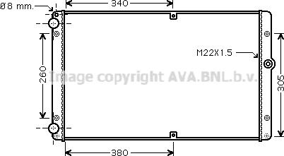 Ava Quality Cooling VN2245 - Радіатор, охолодження двигуна autocars.com.ua