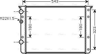 Ava Quality Cooling VN2260 - Радіатор, охолодження двигуна autocars.com.ua