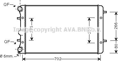 Ava Quality Cooling VN2286 - Радіатор, охолодження двигуна autocars.com.ua