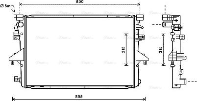 Ava Quality Cooling VN2317 - Радіатор, охолодження двигуна autocars.com.ua