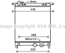 AVA VN2325 - Радіатор, охолодження двигуна autocars.com.ua