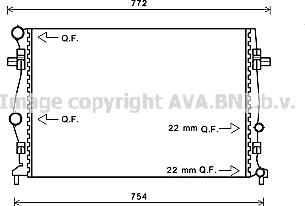 Ava Quality Cooling VN2343 - Радіатор, охолодження двигуна autocars.com.ua