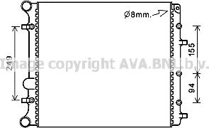 Ava Quality Cooling VN2346 - Радіатор, охолодження двигуна autocars.com.ua