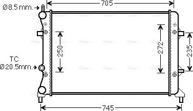 Ava Quality Cooling VN2359 - Радіатор, охолодження двигуна autocars.com.ua