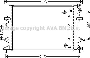 Ava Quality Cooling VN2370 - Радіатор, охолодження двигуна autocars.com.ua