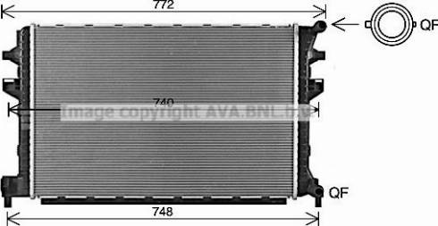 Ava Quality Cooling VN2383 - Радіатор, охолодження двигуна autocars.com.ua