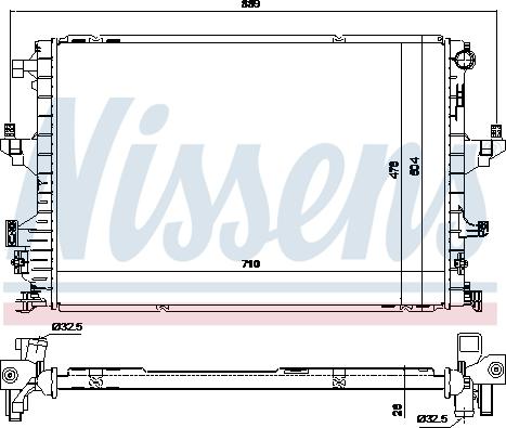 Ava Quality Cooling VN2462 - Радіатор, охолодження двигуна autocars.com.ua