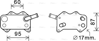 Ava Quality Cooling VN3329 - Масляний радіатор, рухове масло autocars.com.ua
