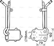 Ava Quality Cooling VN3389 - Масляний радіатор, рухове масло autocars.com.ua