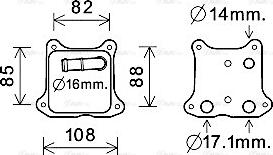 Ava Quality Cooling VN3391 - Масляний радіатор, рухове масло autocars.com.ua