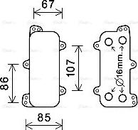 Ava Quality Cooling VN3392 - Масляний радіатор, рухове масло autocars.com.ua