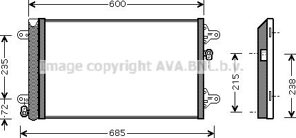 Ava Quality Cooling VN5183 - Конденсатор, кондиціонер autocars.com.ua