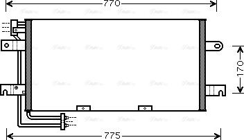 Ava Quality Cooling VN5195 - Конденсатор, кондиціонер autocars.com.ua