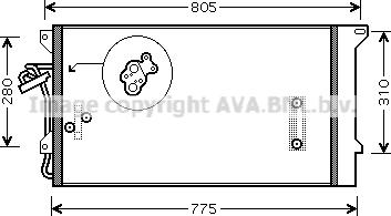 Ava Quality Cooling VN5244D - Конденсатор кондиционера avtokuzovplus.com.ua