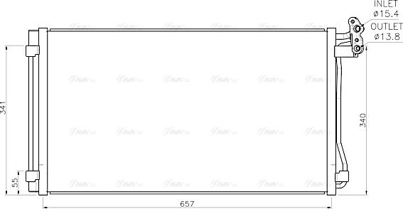 AVA VN5440D - Конденсатор, кондиціонер autocars.com.ua