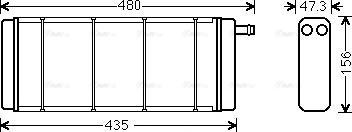 AVA VN6128 - Теплообмінник, опалення салону autocars.com.ua