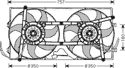 Ava Quality Cooling VN7504 - Вентилятор, охолодження двигуна autocars.com.ua