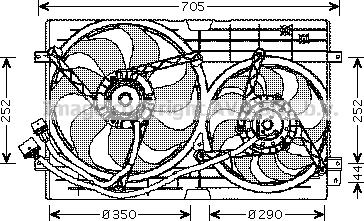 Ava Quality Cooling VN7515 - Вентилятор, охлаждение двигателя autodnr.net