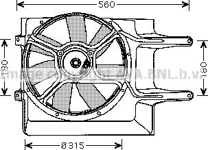 Ava Quality Cooling VN7509 - Вентилятор, охолодження двигуна autocars.com.ua