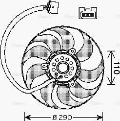 Ava Quality Cooling VN7522 - Вентилятор, охлаждение двигателя avtokuzovplus.com.ua