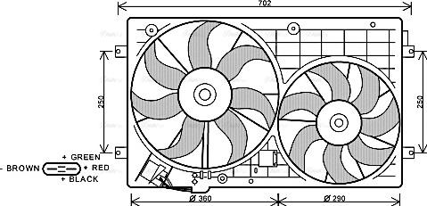 Ava Quality Cooling VN7528 - Вентилятор, охлаждение двигателя autodnr.net
