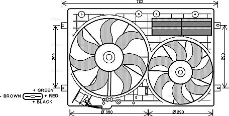 Ava Quality Cooling VN7529 - Вентилятор, охлаждение двигателя autodnr.net